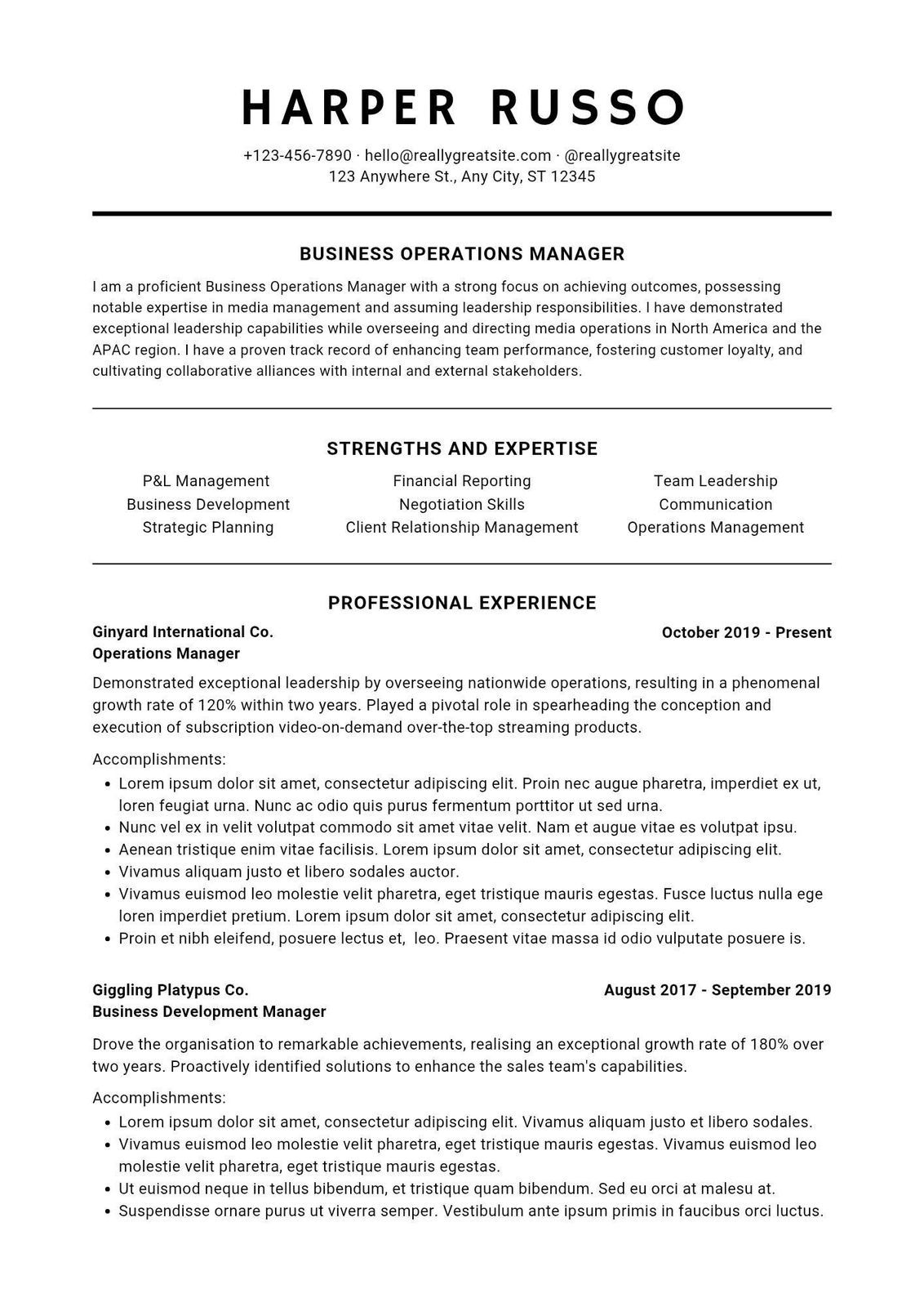 Resume CV
